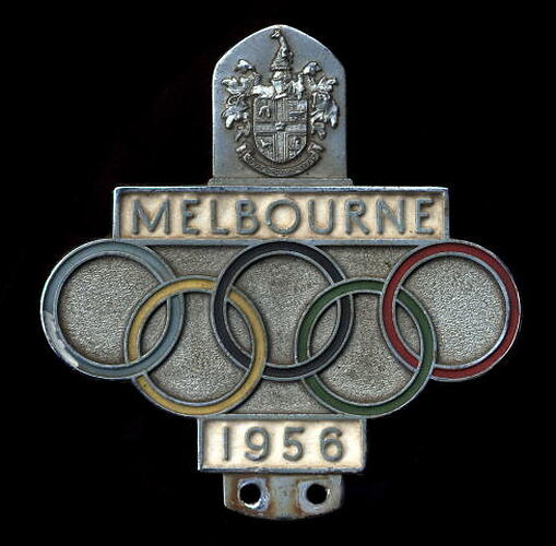 Olympic rings car badge.