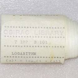 12 Hole Paper Tape - CSIRAC Computer, Natural Logarithm, T122, 1955-1964