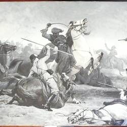 Painting - Encounter Between Cossacks and Bashi-Bazouks, John Charlton RA & JD Watson, England, circa 1880