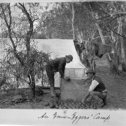 Photograph - 'An Emu Eggers Camp', by A.J. Campbell, Riverina, New South Wales & Victoria, Jun 1895