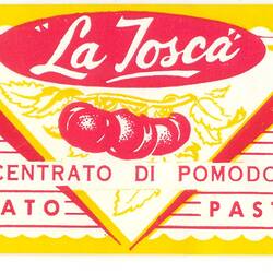Label from tomato paste tin