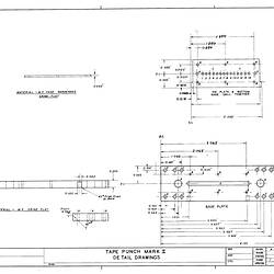Mechanical Drawing - CSIRAC Computer, 'Tape Punch Mk II Detail Drawings', C23324, 1952-1955