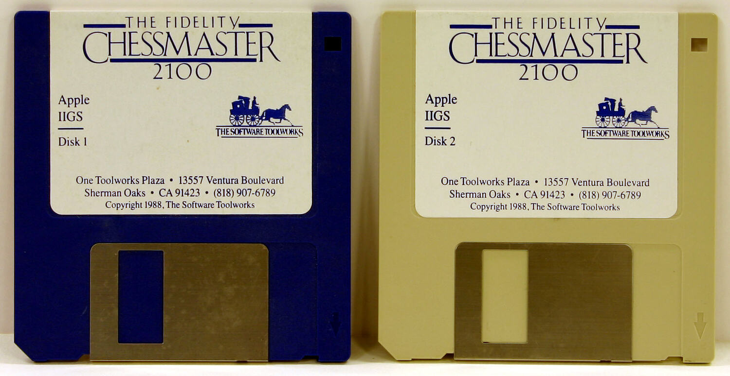 Apple II Software Game 'Chessmaster', 3½" Floppy Disks, 1988