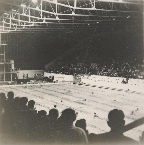 Digital Photograph - Water Polo at  Olympic Pool, Melbourne Olympic Games, Melbourne, 1956
