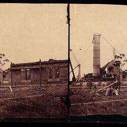 Stereograph - Erection of Great Melbourne Telescope, 1869