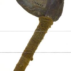 Stone axe and handle (rope)