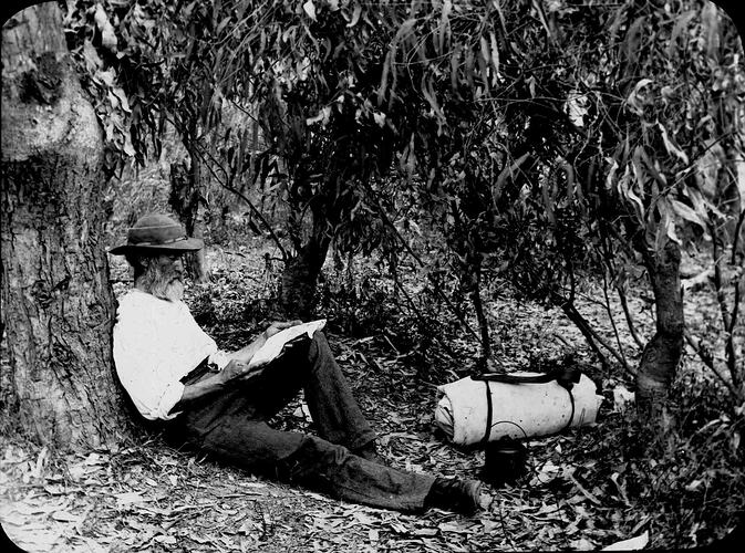 Lantern Slide - Swagman, Victoria, Australia, Date Unknown. [BA 1924]