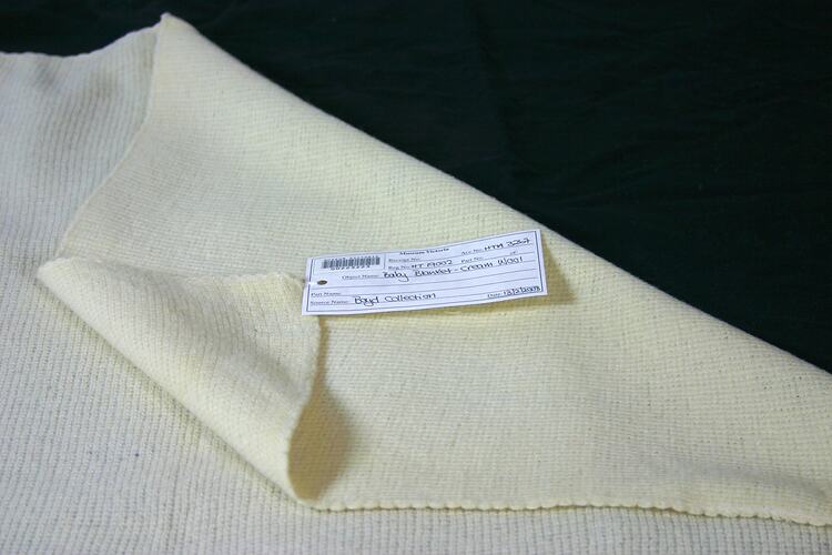 Baby Blanket - Cream Wool, circa 1950s