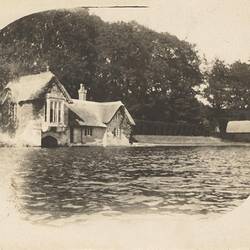 Photograph - Thatched Building by Water, Tom Robinson Lydster, World War I, 1916-1919