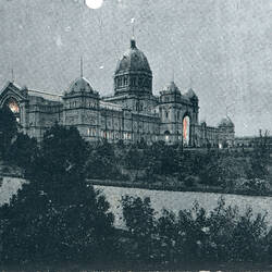 Postcard - South West Facade, Exhibition Building, Melbourne, 1904