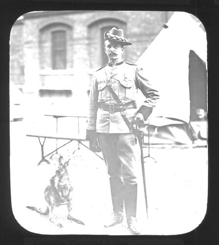 Lantern Slide - Soldier, Victoria Mounted Rifles