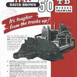 Descriptive Leaflet - David Brown, 50TD Crawler Bulldozer, 1957