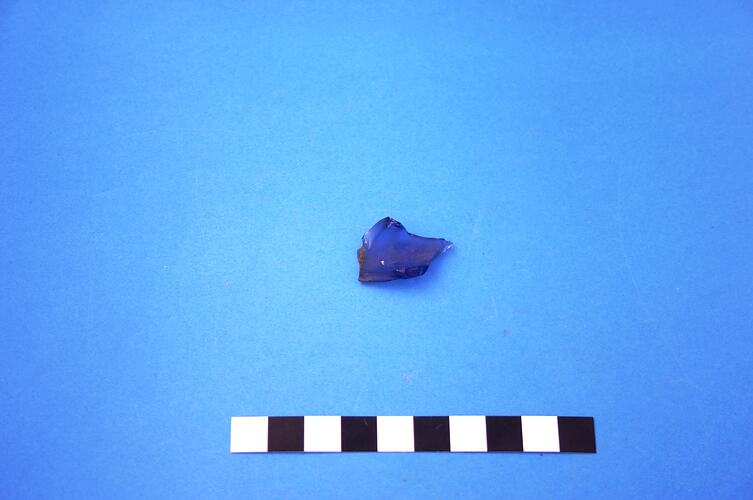 Bottle - Castor Oil, Glass, Blue, circa 1820-circa 1920