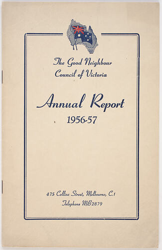 Annual Report - The Good Neighbour Council of Victoria 1956-57