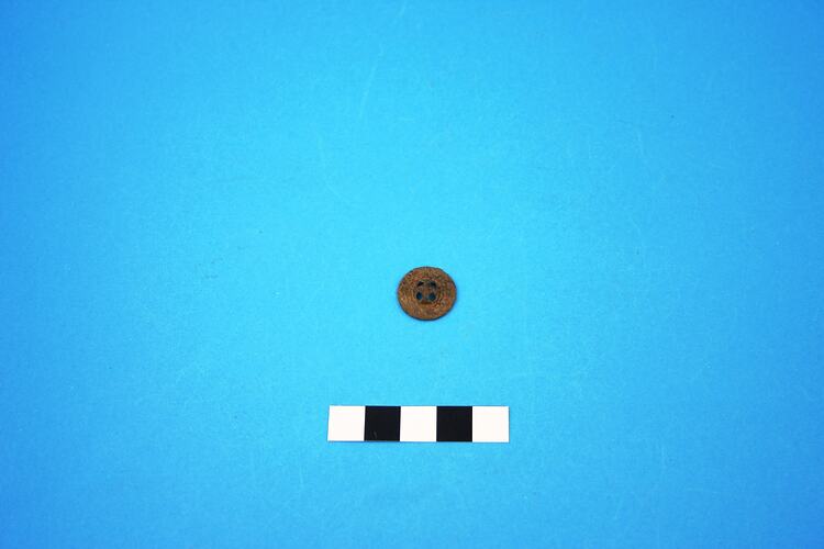 Button - Metal, 4 Hole, Sew Through, Double Ring Edge