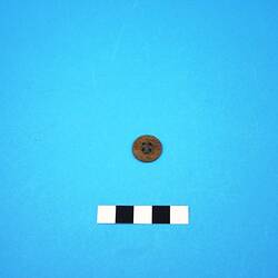 Button - Metal, 4 Hole, Sew Through, Double Ring Edge