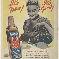 Advertisement - Bushells Essence of Coffee & Chicory, 7 Oct 1950
