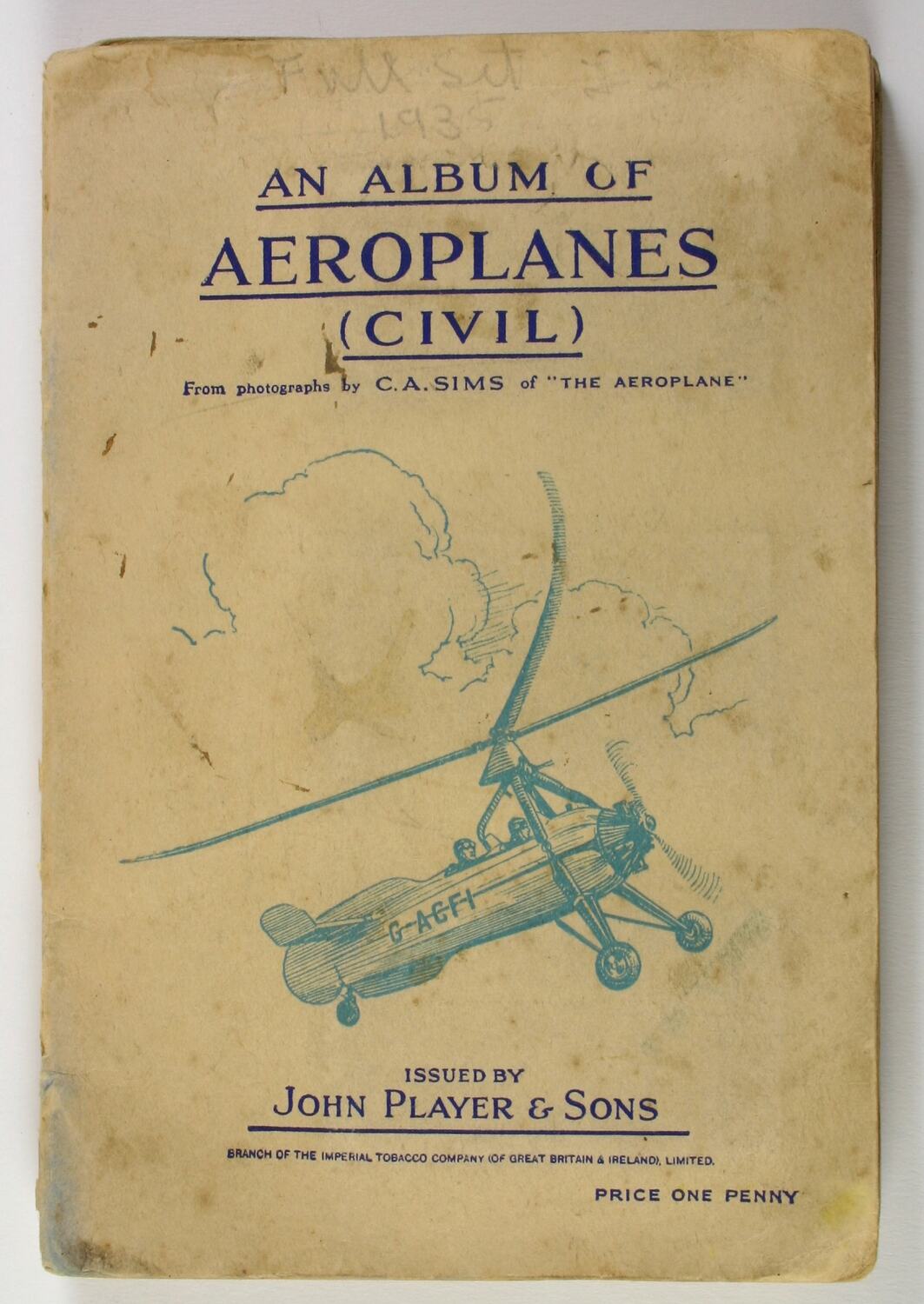 Album - John Player & Sons, Aircraft Cigarette Cards, circa 1935