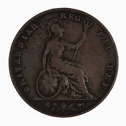 Coin - Farthing, Queen Victoria, Great Britain, 1847 (Reverse)