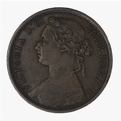 Coin - Penny, Queen Victoria, Great Britain, 1874 (Obverse)