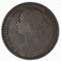Coin - Penny, Queen Victoria, Great Britain, 1883 (Obverse)