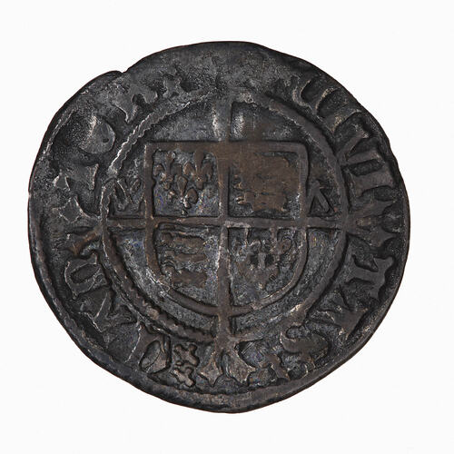 Coin - 1/2 Groat, Henry VIII, England, Great Britain, 1526 - 1532 (Reverse)