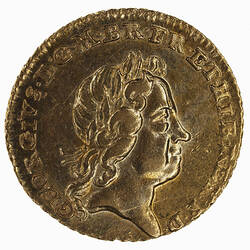 Coin - 1/4 Guinea, George I, Great Britain, 1718 (Obverse)