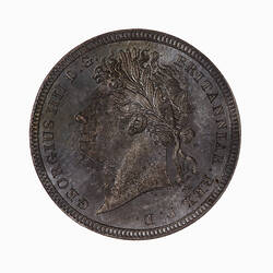 Coin - Threepence, George IV, Great Britain, 1828 (Obverse)