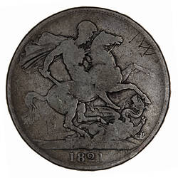 Coin - Crown,  George IV, Great Britain, 1821 (Reverse)