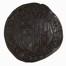 Coin - Sixpence, James I, England, Great Britain, 1621 (Reverse)