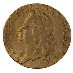 Coin - Guinea, George II, Great Britain, 1759 (Obverse)