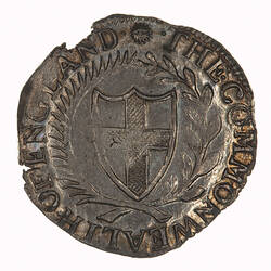 Coin - Shilling, Commonwealth of England, Great Britain, 1653 (Obverse)