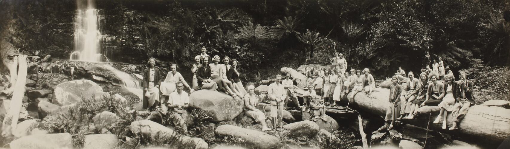 Photograph - Group Portrait in Bushland, Lorne District, Victoria, circa 1928