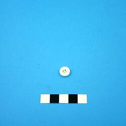 Button - Ceramic, 4 Hole, Sew Through, Prosser, 1840-circa 1950