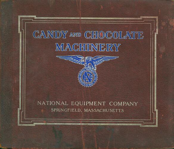 Front cover of booklet with blue writing.