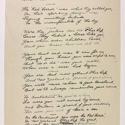 Poem - Phar Lap, 1932