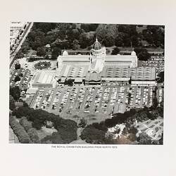 Photograph - Aerial View of the Exhibition Building from North, Melbourne, 1973