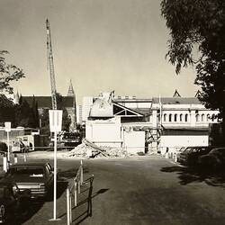 Photograph - Demolition of Royale Ballroom from West, Exhibition Building, Melbourne, 1979