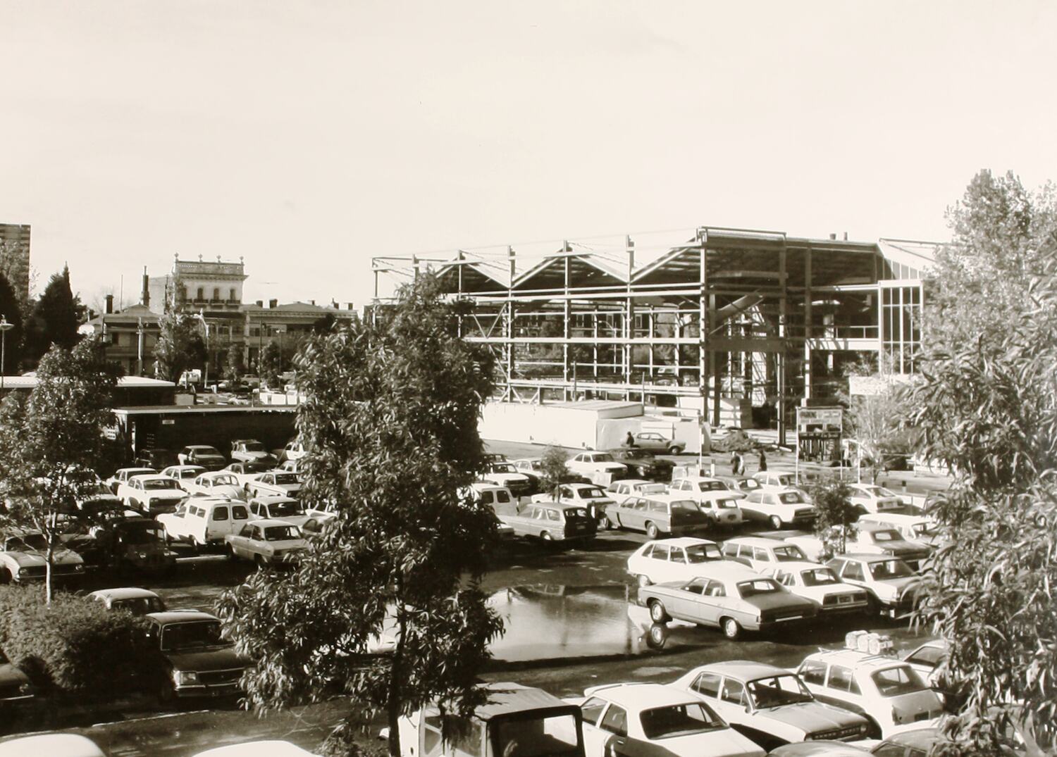 Photograph - Construction of Centennial Hall from Northern Car Park ...