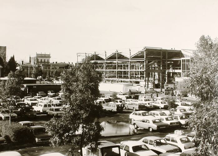 Photograph Construction of Centennial Hall from
