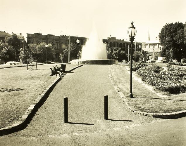 Photograph - Centennial Gardens from North, Royal Exhibition Building, Melbourne, 1981