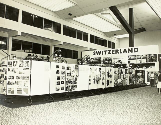 Photograph - Swiss Exhibit, The Melbourne International Centenary Exhibition, Royal Exhibition Buildings, 1980
