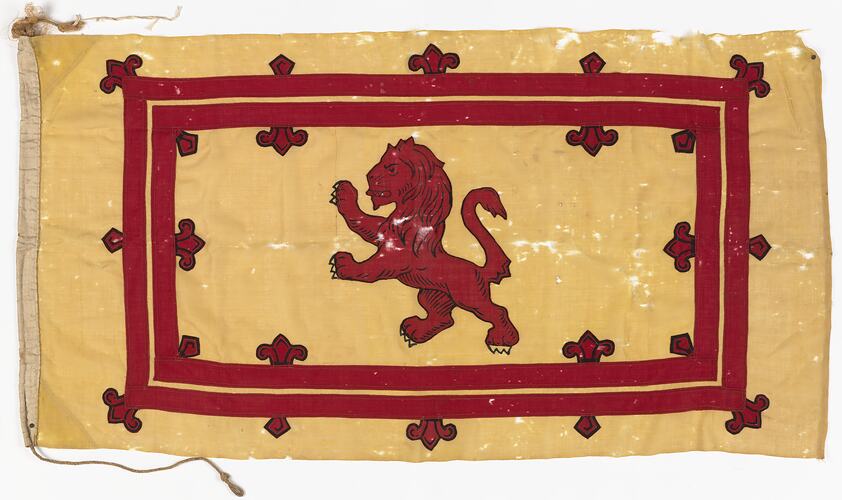 Flag - Scottish Standard of the Caledonian Society, Minyip, 1906