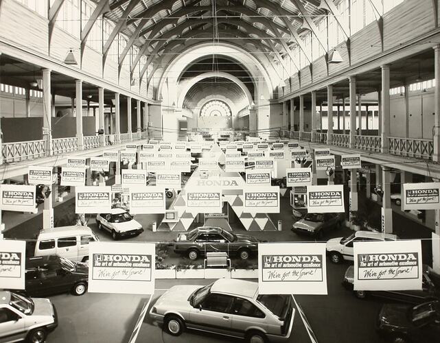 Photograph - Programme '84, Timber Floor Replacement in the Great Hall, Royal Exhibition Buildings, 22 Mar 1985