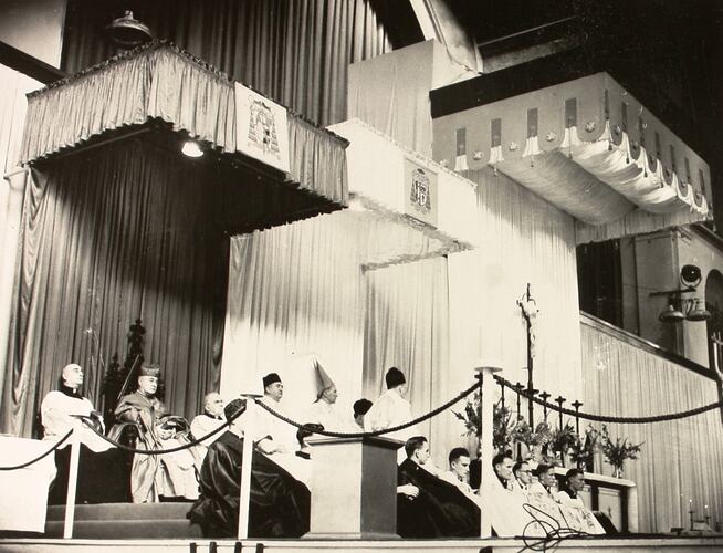 Photograph - Roman Catholic Centenary Service in the Great Hall, Exhibition Building, Melbourne, 7 May 1948