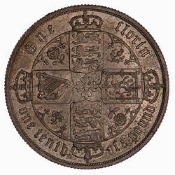 Coin - Florin, Queen Victoria, Great Britain, 1878 (Reverse)