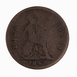 Coin - Groat, Queen Victoria, Great Britain, 1849 (Reverse)