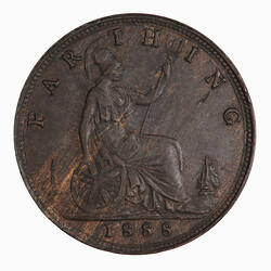 Coin - Farthing, Queen Victoria, Great Britain, 1888 (Reverse)