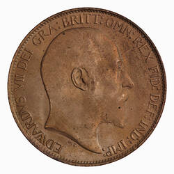 Coin - Halfpenny, Edward VII, Great Britain, 1909 (Obverse)