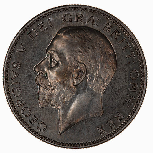 Proof Coin - Halfcrown, George V, Great Britain, 1928 (Obverse)